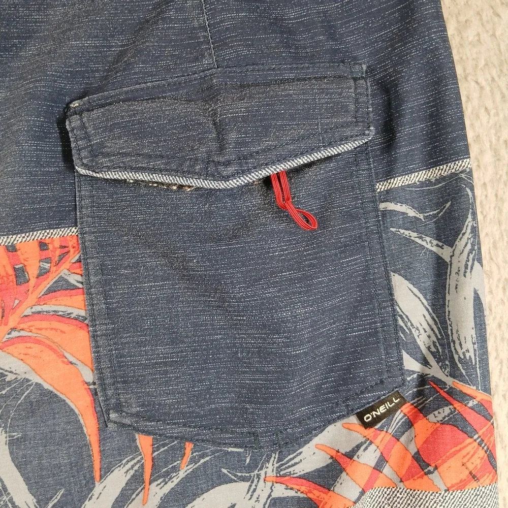 O'Neill Mens Hyperfreak Performance‎ Board Shorts Floral Print Size 38